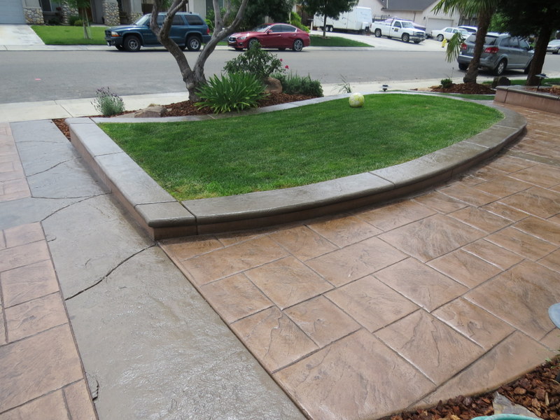 The photo shows the finished concrete work in Encinitas.