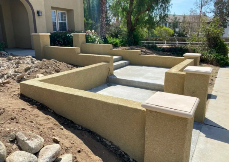 this image shows concrete steps in Encinitas, California